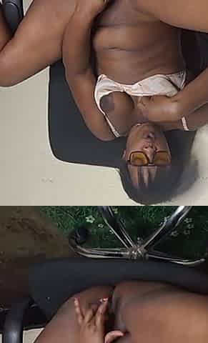 Solo black musterbate her flawless pink twat