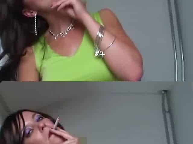 Michelle The Smoking Whore gives a Handjob #2