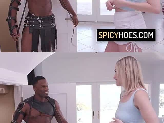Hawt Golden-haired Playgirl Tries Ebony Monster Knob - Lindsey Lakes