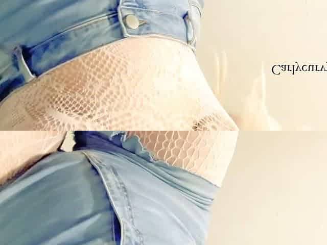 Very short shorts with fishnets is always enjoyment!