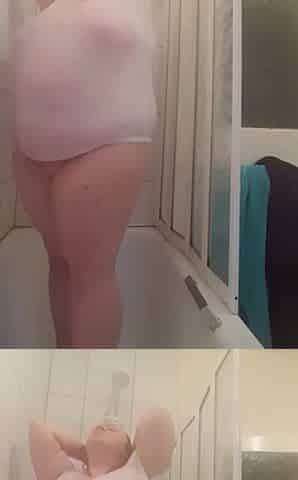 Request: white tshirt and shower