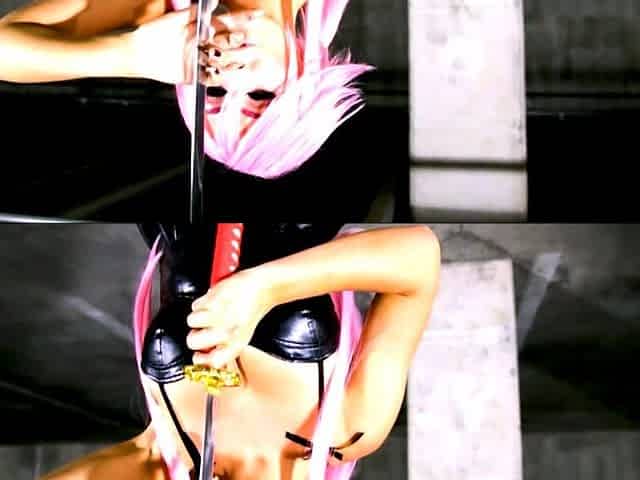 Latex slut solo anal masturbation