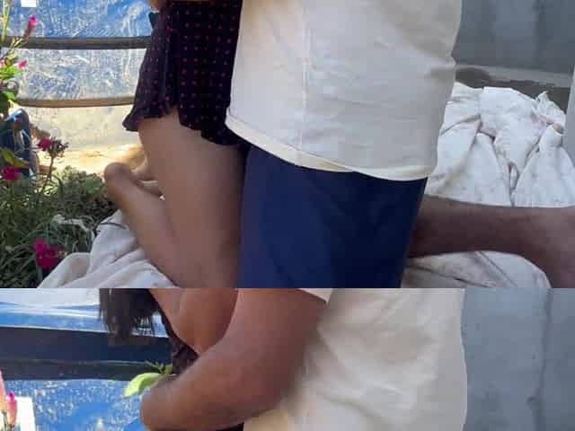 That guy screwed the married woman's little booty whilst that babe was walking in the park. Completo no red