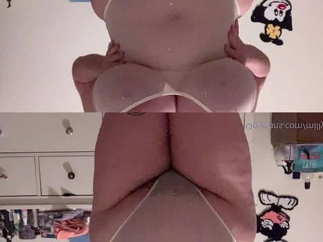 Busty curly brunette with big boobs fucks on couch