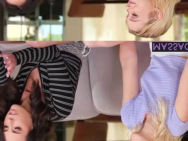 Open Minded Milf Massage A Sexy Brunette Friends Body