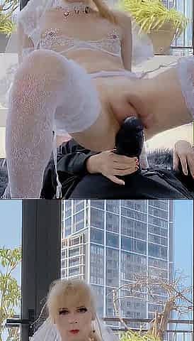 Bride Jizz flow by Anal Screw