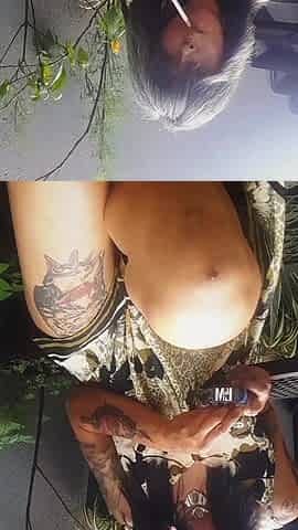 Outdoor Smoke Tease - Watch Me Play in the Sun