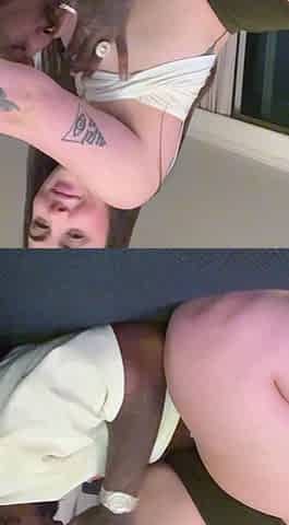 Big cock EXGF interracial busty geek coed blowjob