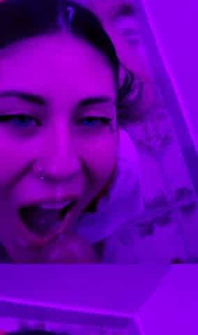 Latina Receiving Semen in Her Rich Little Mouth