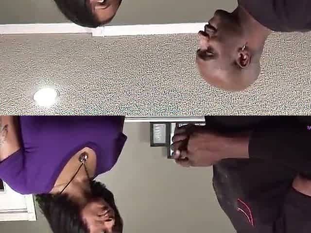 The second that guy tasted her soaked ebony butt that guy couldn't resist pounding the brunette hair