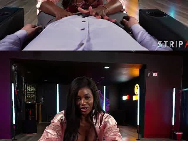 Ebony Stripper, Nicole Kitt, Gets Addicted To Her Clients Big White Cock
