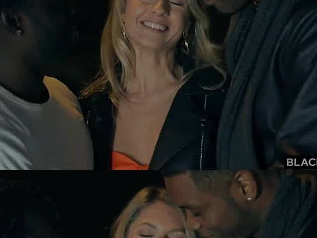 Golden-haired Dped in Interracial Three-some