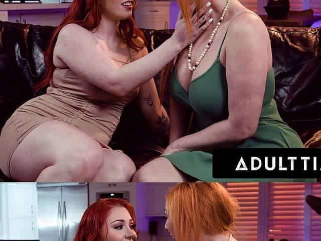 ADULT TIME - Accidental Cougar Lauren Phillips Orgams While Tribbing With Redhead Date Arietta Adams