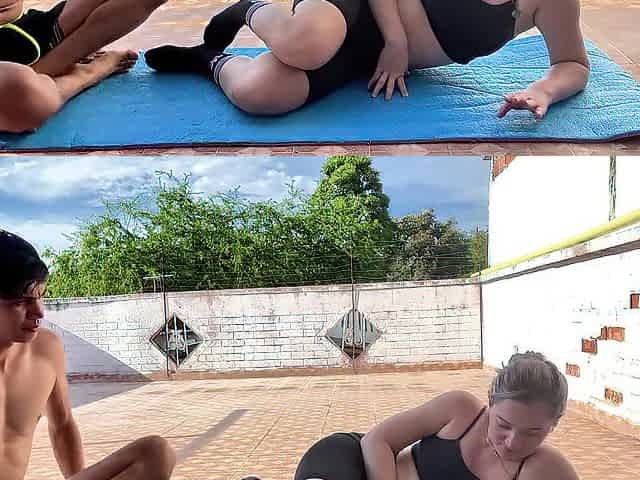 WHEN MY SPOUSE IS NOT AT HOME MY YOGA INSTRUCTOR MAKES ME A AGREEABLE VAGINA MEAL