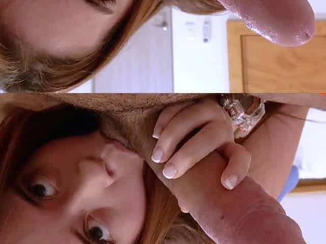 This CUTE LATINA deep throated my cock