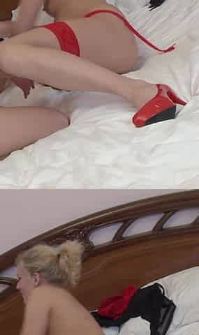 Gorgeous Lesbians in Lingerie Try Fisting