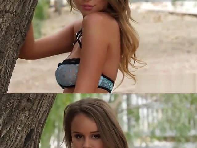 Fantasy bikini model doggystyled by guy