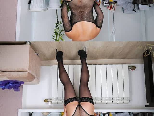 346 Teasing You with My Legs and Ass in Bodysuit and Stockings. Fuck Me Rough, I Want Your Cock and Cum!