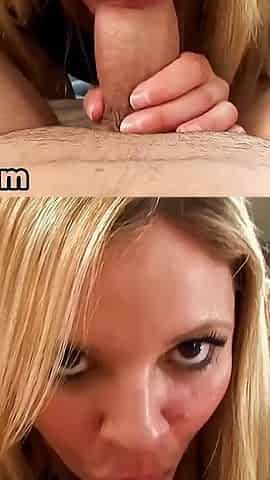 Andrea Acosta Sexy Big Tits Latina Blonde POV Cum Swallow Blowjob