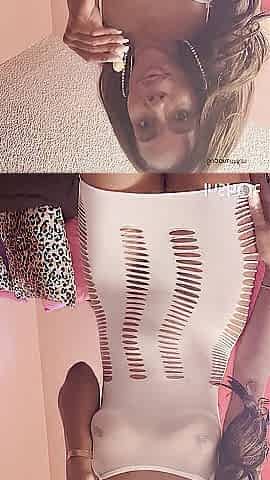 Juicy vs. Dry Watch Throughout White Costume Try On.