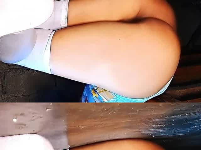 I peed on the floor whilst sitting down in the bedroom