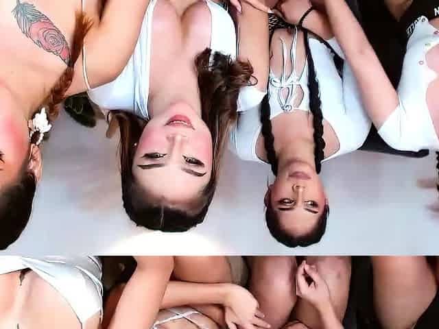 Naughty amateur German Milf group sex action