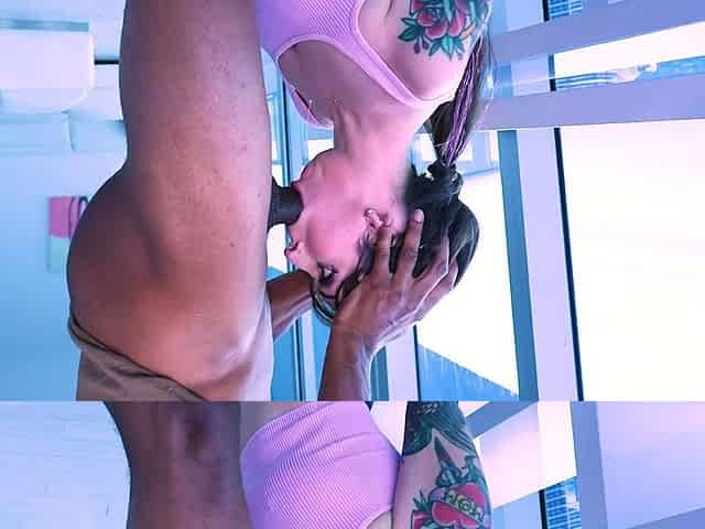 amateur interracial blowjob