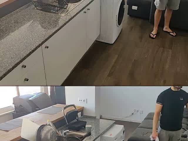 Banging maid dressing an apron with anal put in