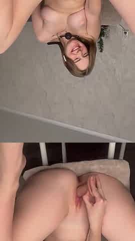 Fucking Myself with a Dildo and Masturbating with My Fingers and Domi