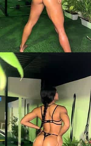 Big ass pale brunette milf with