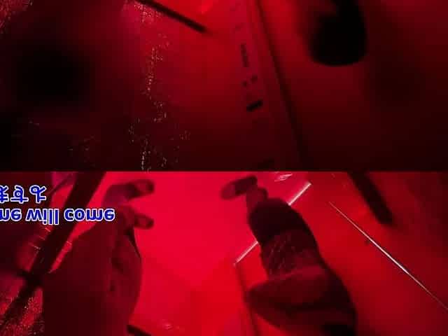 Elevator Sex. Office Building on a Holiday. a Man and a Woman Meet for the First Time and Have Sex, Creampie.