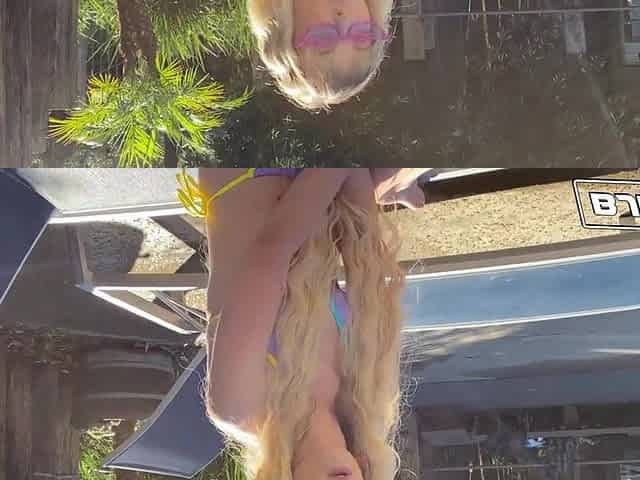 BJRAW Sexy golden-haired Lilly Bell sucking knob and eating butt