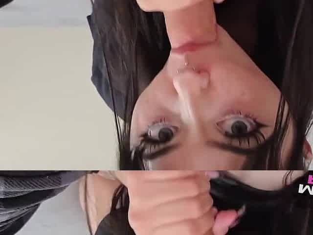 Shy Goth Girl Only Wants To Suck My Dick And I Cum On Her Face