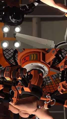 Sci-fi fuck machine! Male android fucks hard a young sexy brunette in the lab