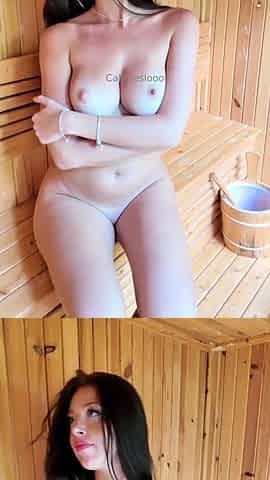 CallMeSlooo Touches Herself In The Sauna
