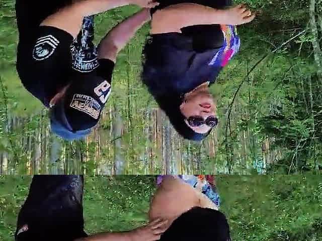 Sexy mamma Amalia has enjoyment with a youthful man in the forest.