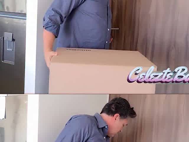 The delivery guy follows me up the ass