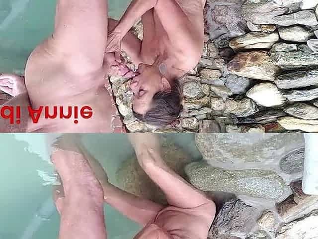 Hawt GIF Candi Annie Sucks and Bangs Old Stud in Fountain
