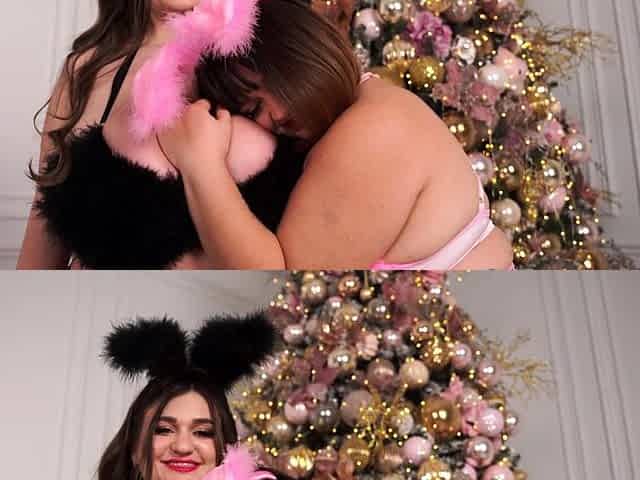 Blonde and Brunette Lesbians Share a Vibrator