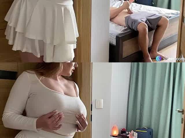 My Most good Ally Caught Me Masturbating in her couch... Why u look at me?