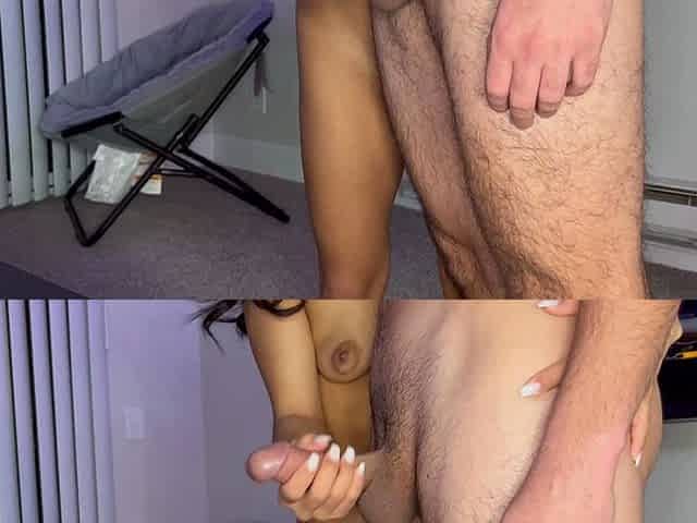 Close up BJ cumshot
