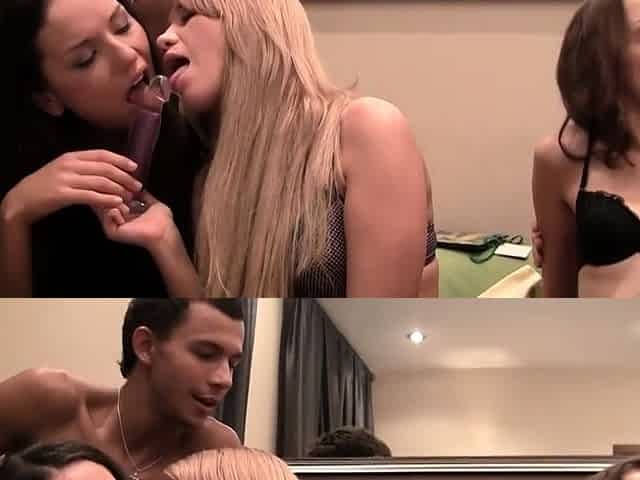 Slutty amateurs sucking cocks in group sex party