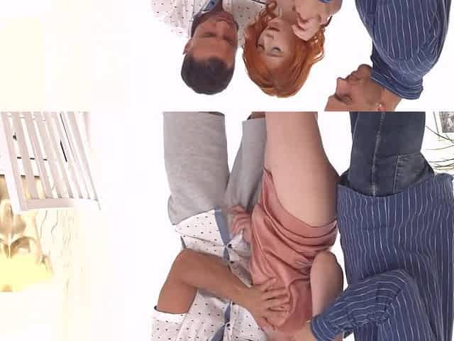 Red Haired Babe Takes Two Big Cocks At Once In Hot Double Penetration