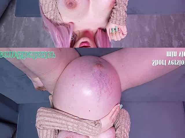 Vore from large preggo blond Giantess fetish