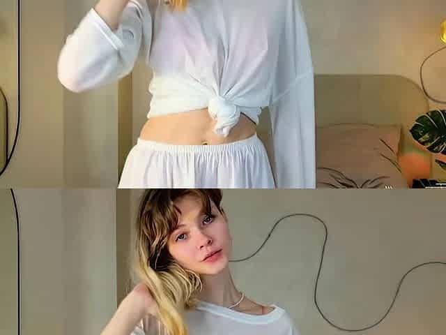 Skinny very petite booty blonde teen webcam solo
