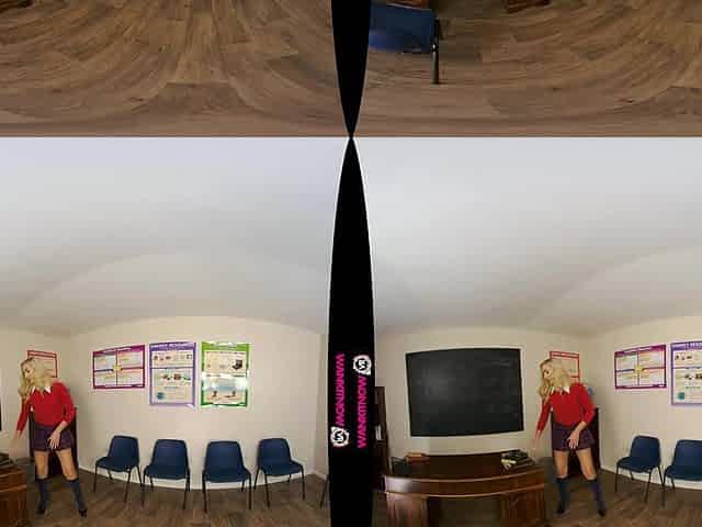 After Class Ass - Blonde Babe Solo Striptease Schoolgirl Uniform