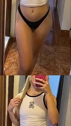 My favourite ebony underclothing - mirror selfie