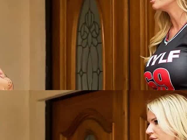 Busty light-haired gives an legal year old a deep DT while