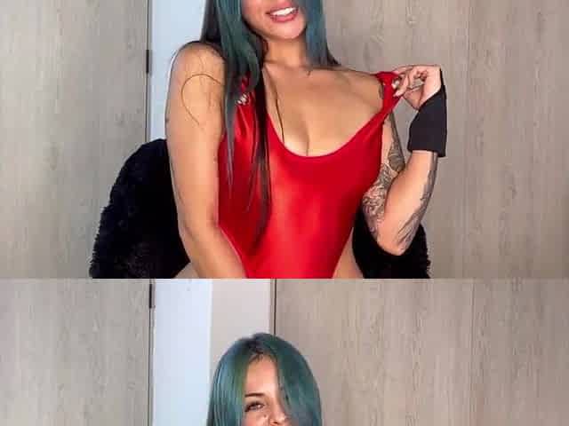 Virtual sex with blue hair cutie - Anitta Miller