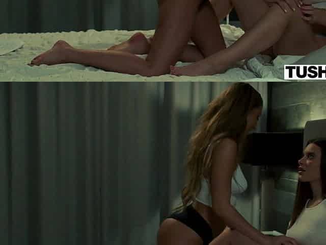 TUSHY Brunette hair Lana Has Hawt Anal Creampie with Pair